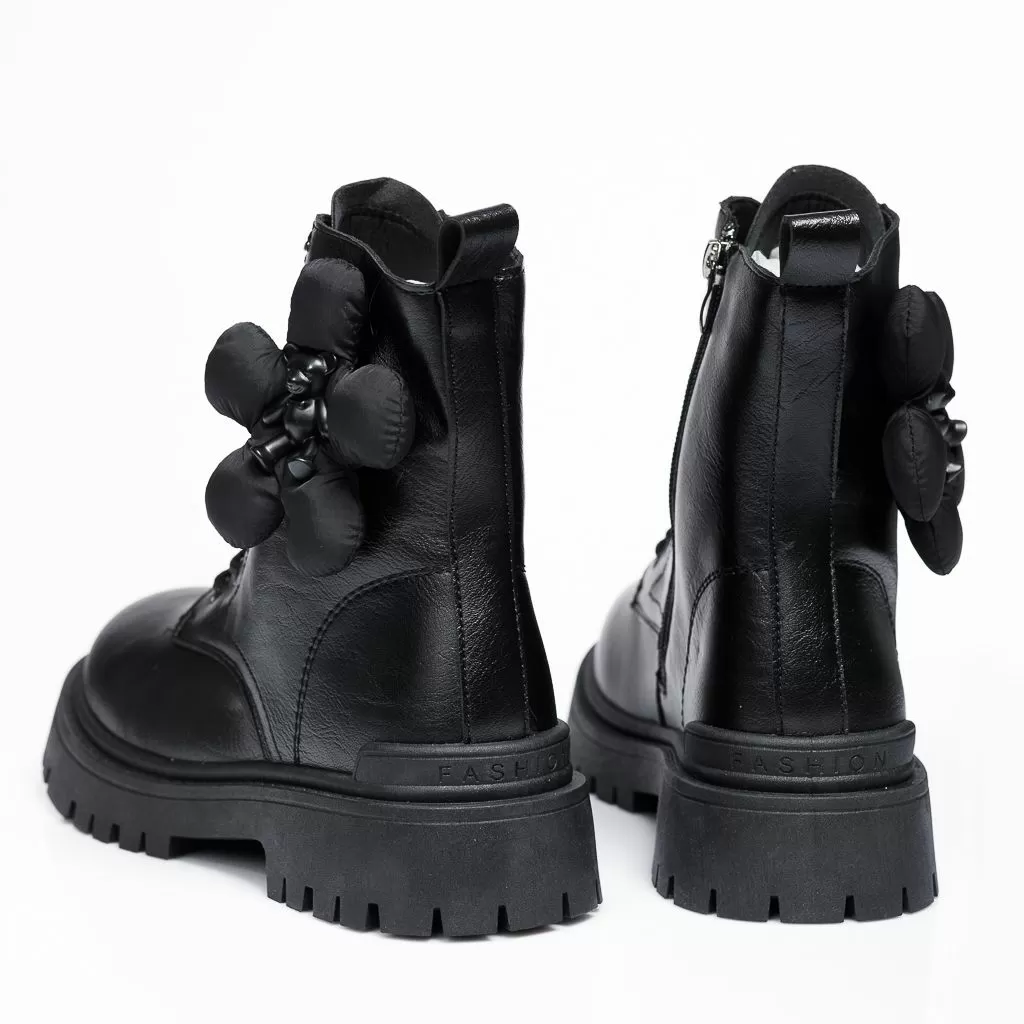 Ghete Dama îmblanite Teddy Negre #11902