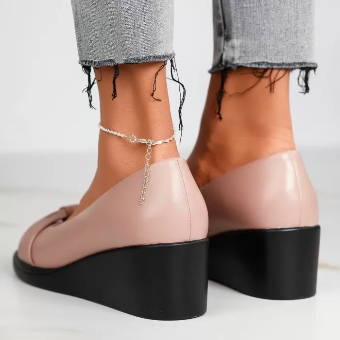 Pantofi Casual Dama cu Platforma Elena Bej #12340