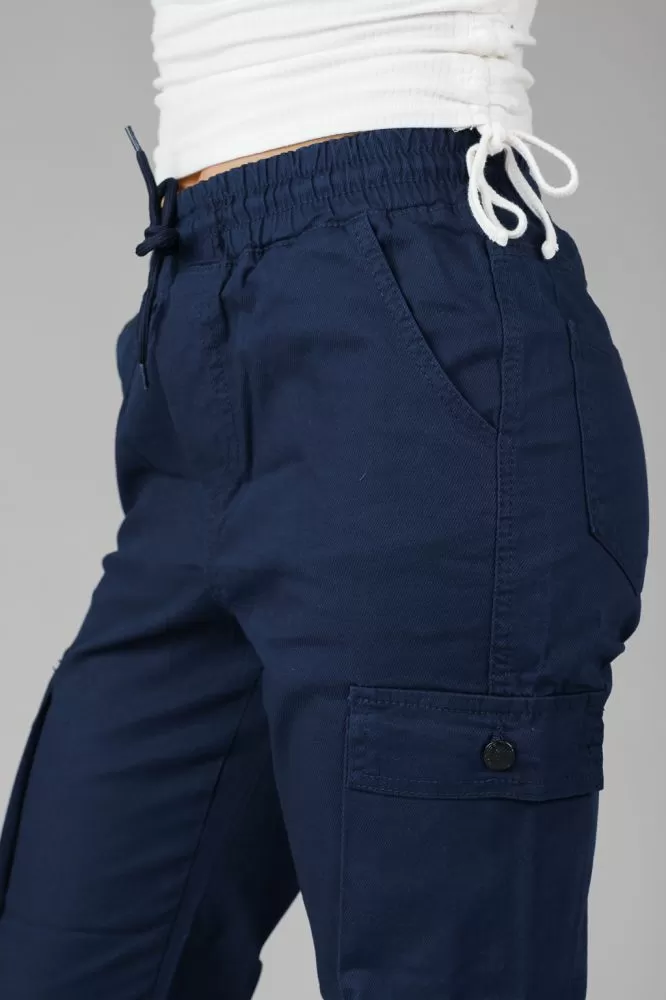 Pantaloni Dama Tip Cargo Daiana  Bleumarin #A241