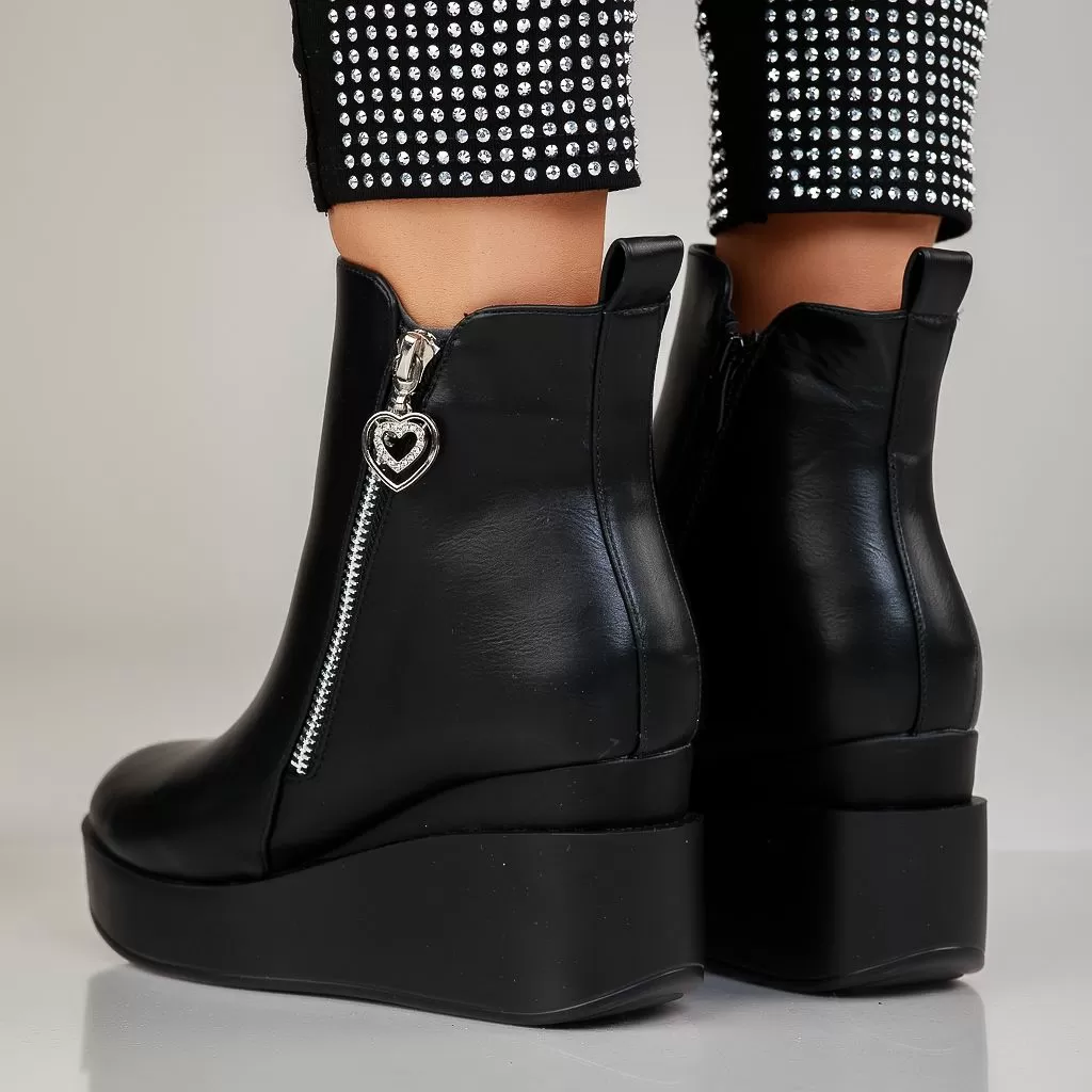 Botine Dama îmblanite Maia Negre #12522