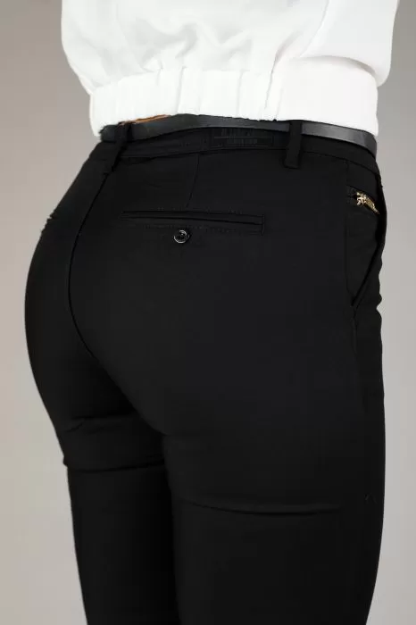 Pantaloni Casual Dama Rumble Negri #A289