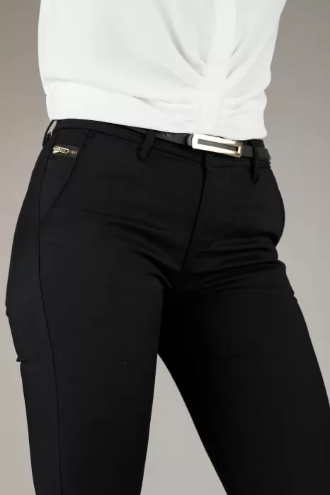 Pantaloni Casual Dama Rumble Negri #A289