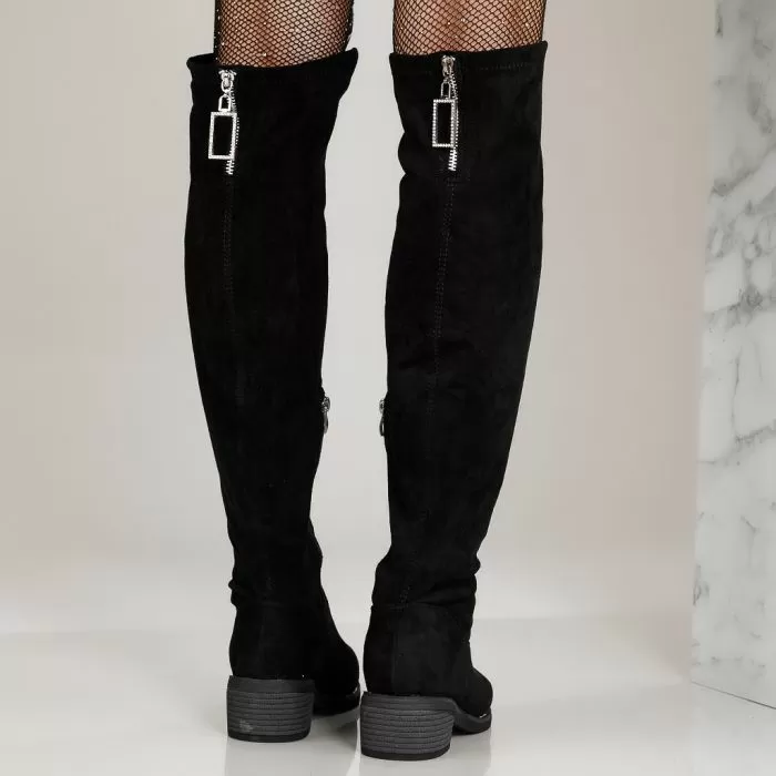 Cizme Lungi Dama Noah2 Negre #12789