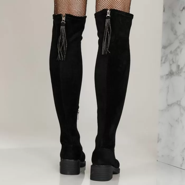 Cizme Lungi Dama Monica2 Negre #12791