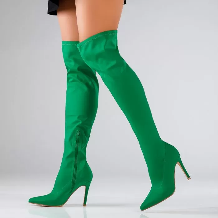 Cizme Lungi Dama Evie Verzi #12967