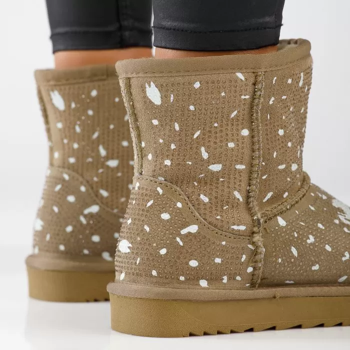 Cizme Scurte Dama din Piele Naturala Miley Verzi #13122