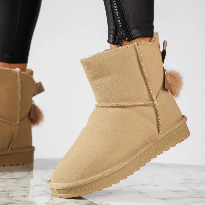 Cizme Scurte Dama Eva Khaki #13206