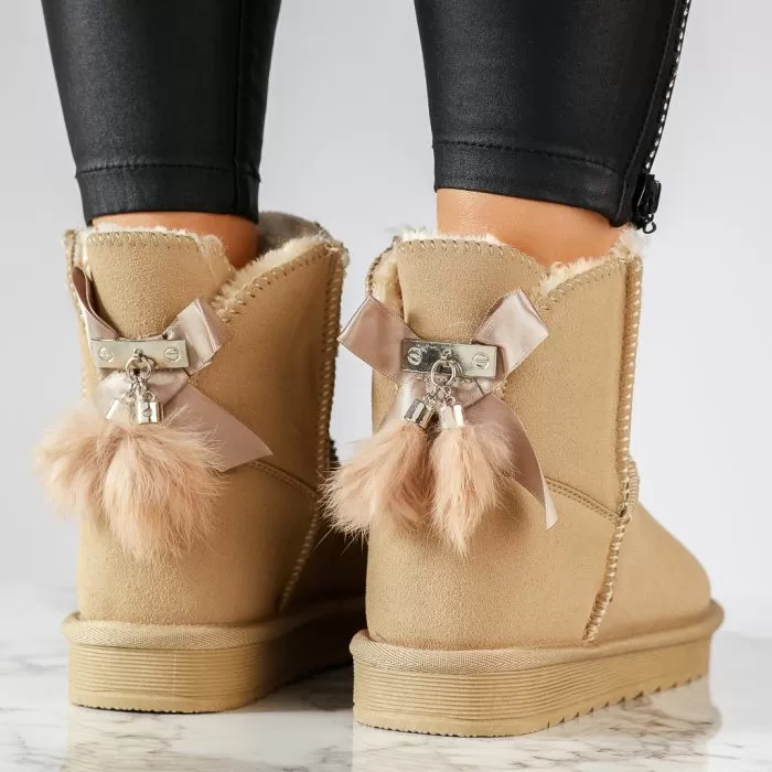 Cizme Scurte Dama Eva Khaki #13206