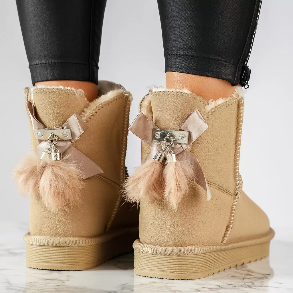 Cizme Scurte Dama Eva Khaki #13206