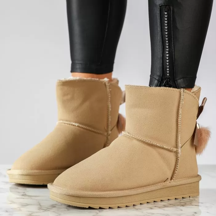 Cizme Scurte Dama Eva Khaki #13206