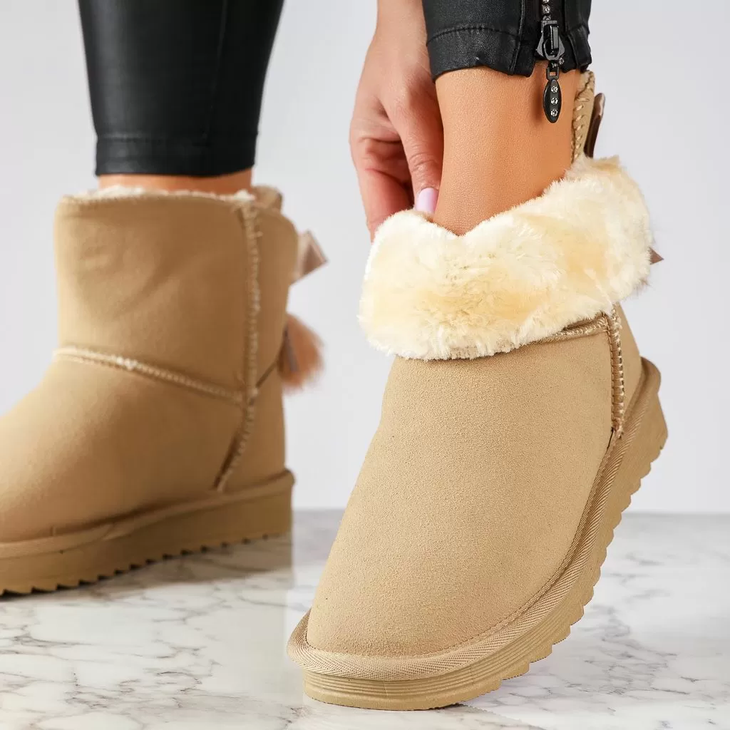 Cizme Scurte Dama Eva Khaki #13206