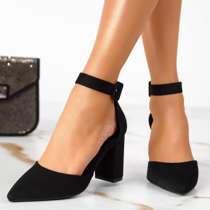Pantofi Dama cu Toc Josie2 Negri #13315