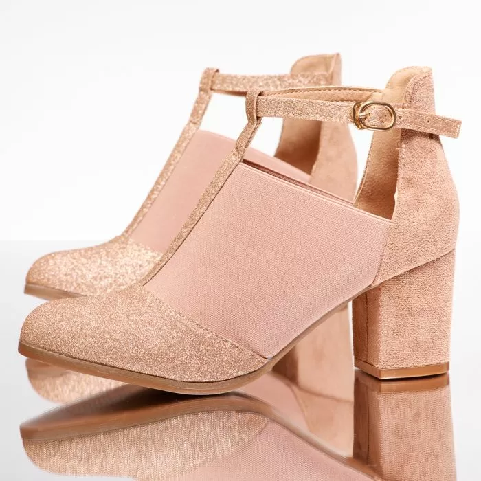 Botine Dama Mia Roz/Aurii #13490