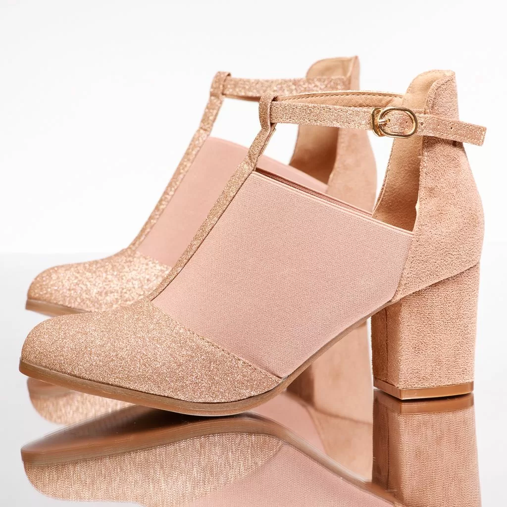 Botine Dama Mia Roz/Aurii #13490