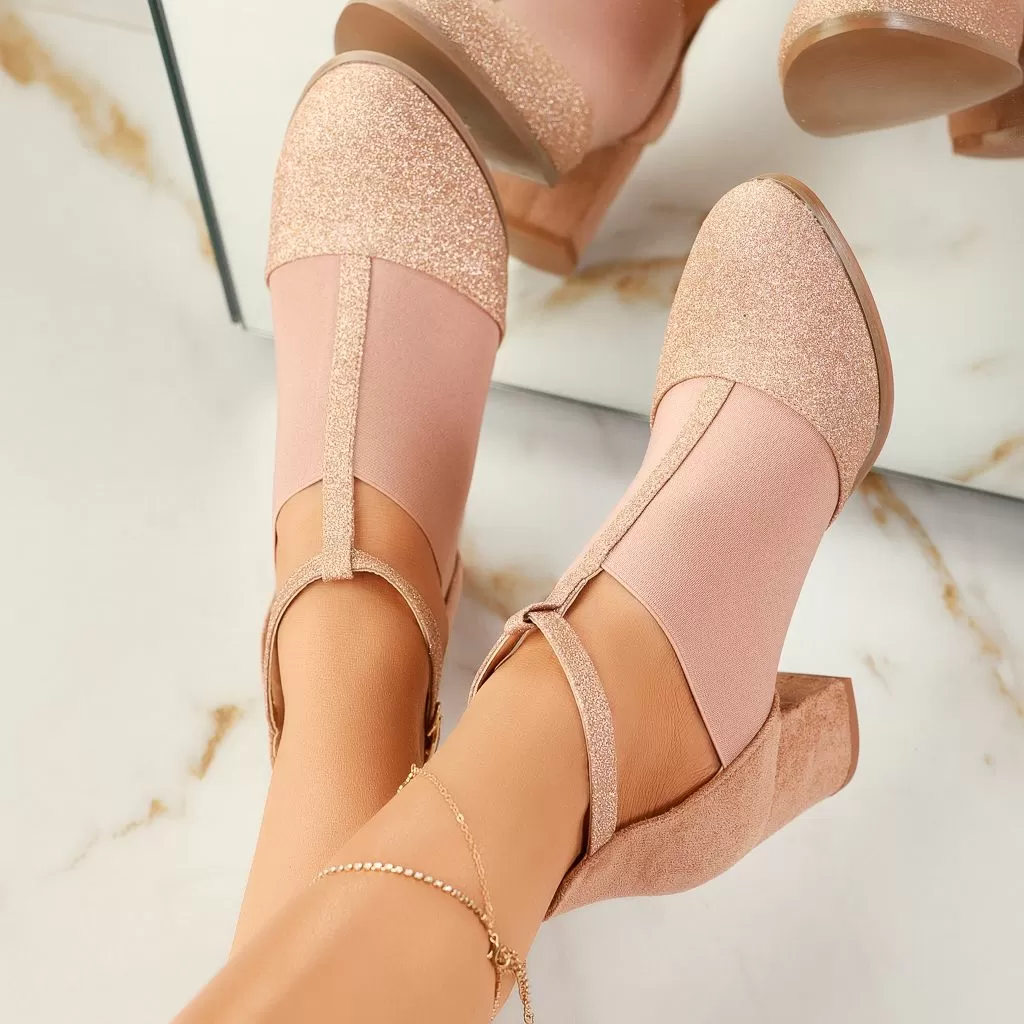 Botine Dama Mia Roz/Aurii #13490