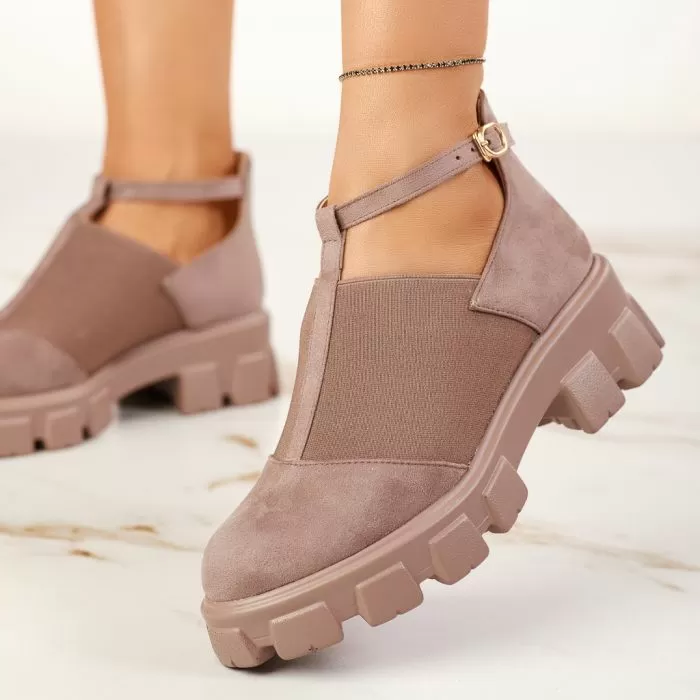 Pantofi Casual Dama Leah Khaki #13492