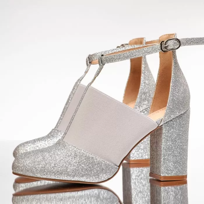 Botine Dama Sienna Argintii #13516