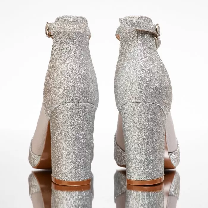 Botine Dama Sienna Argintii #13516