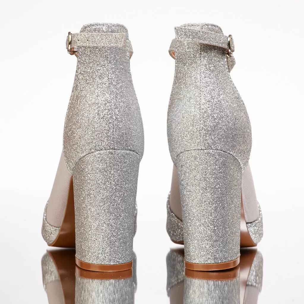 Botine Dama Sienna Argintii #13516