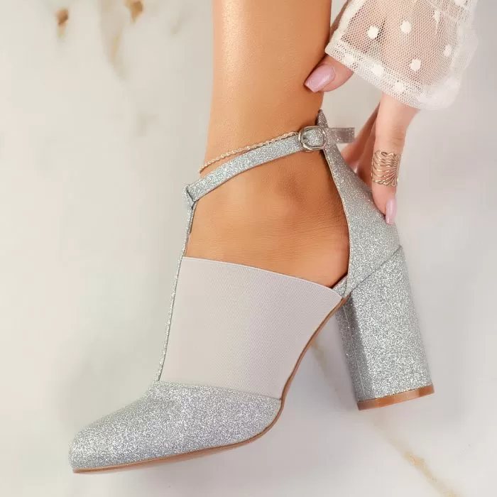 Botine Dama Sienna Argintii #13516