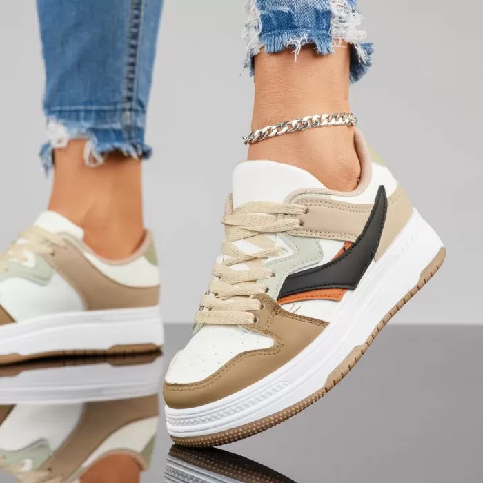 Adidasi Dama Kylie Albi/Khaki #13559
