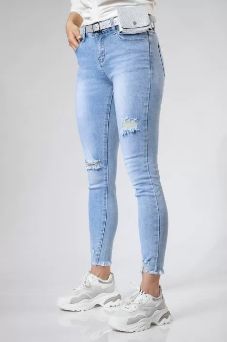 Blugi Skinny Dama Samantha Albastri #A377