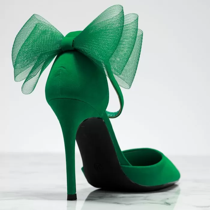 Pantofi Dama cu Toc Taylor Verzi #14097