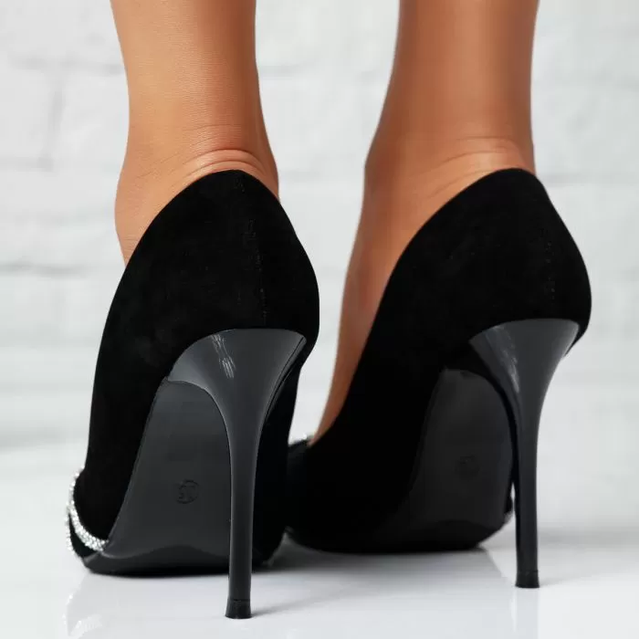 Pantofi Dama cu Toc Iustin Negri #14103
