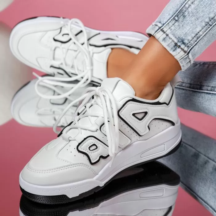 Adidasi Unisex True3 Albi/Negri #14142