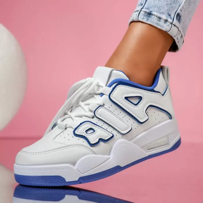 Adidasi Unisex True3 Albi/Albastri #14143