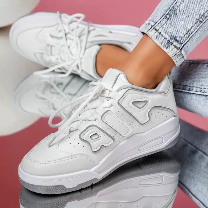 Adidasi Unisex True3 Albi/Gri #14146