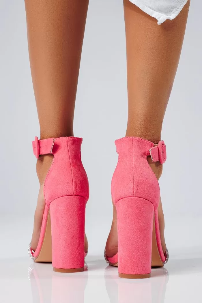 Sandale Dama cu Toc Zehra Fucsia #14187