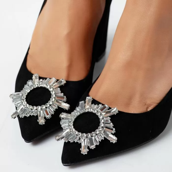 Pantofi Dama cu Toc Water  Negri #14227