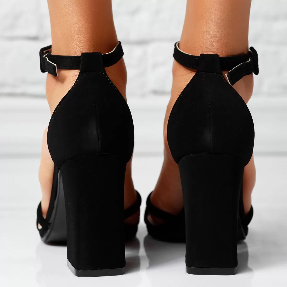 Sandale Dama cu Toc Rachell Negre #14344