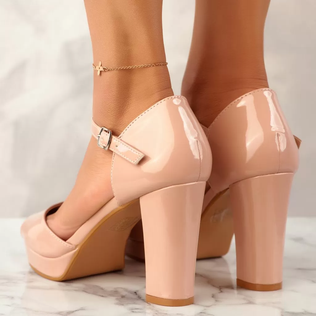 Sandale Dama cu Toc Lara Bej #14634