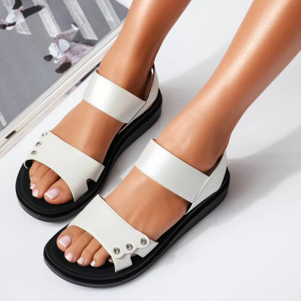 Sandale Dama Talpa Joasa Rush Albe #15643