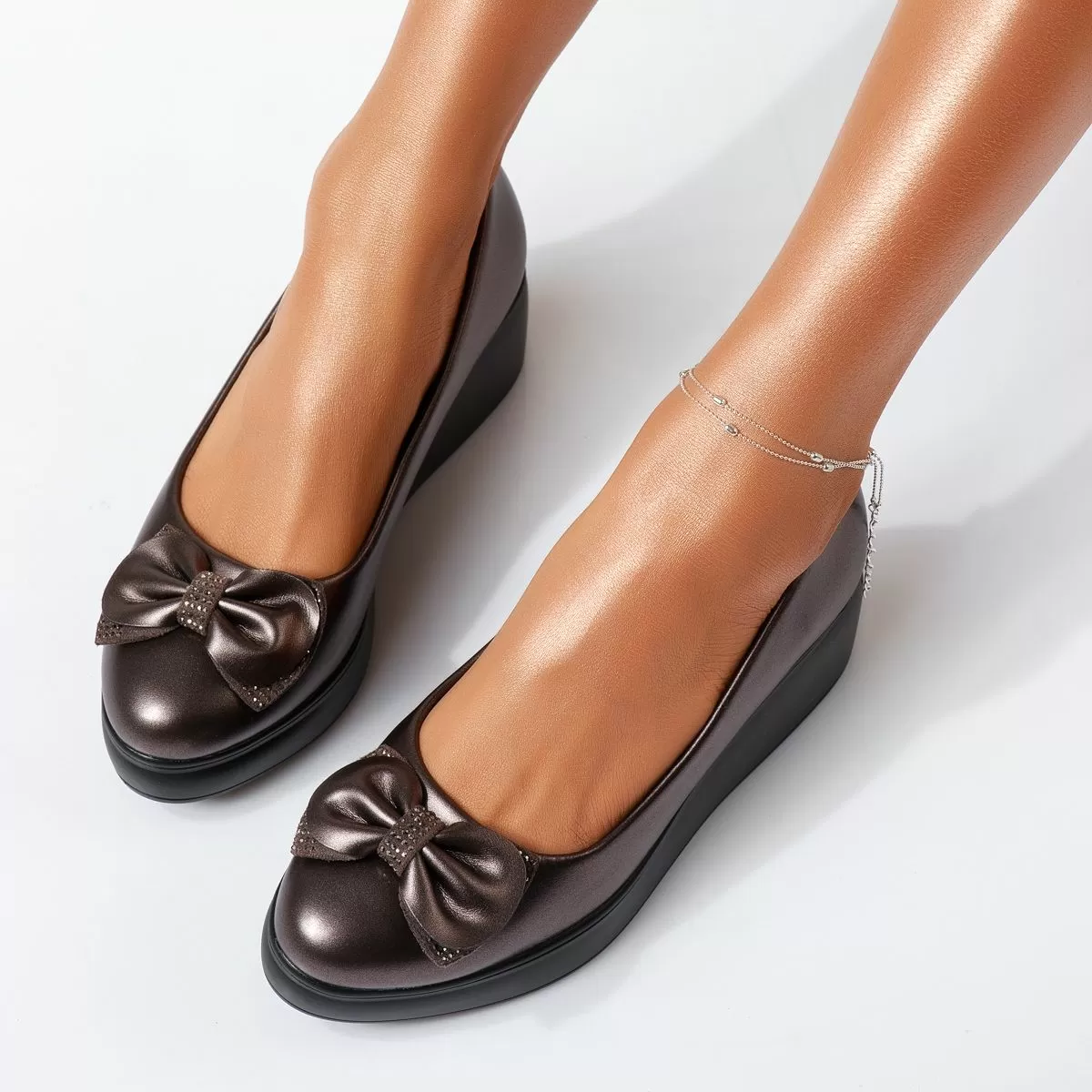 Pantofi Casual Dama Andra Gri #15967