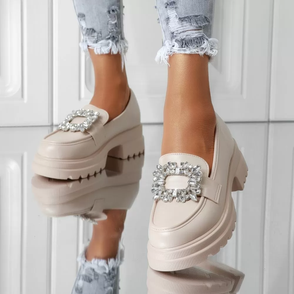 Pantofi Casual Dama Alessia Bej #16302
