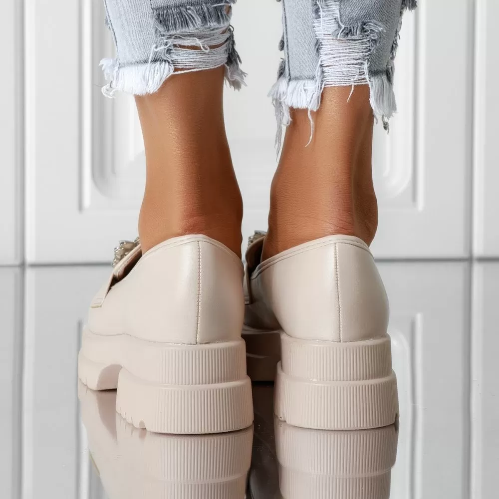 Pantofi Casual Dama Alessia Bej #16302