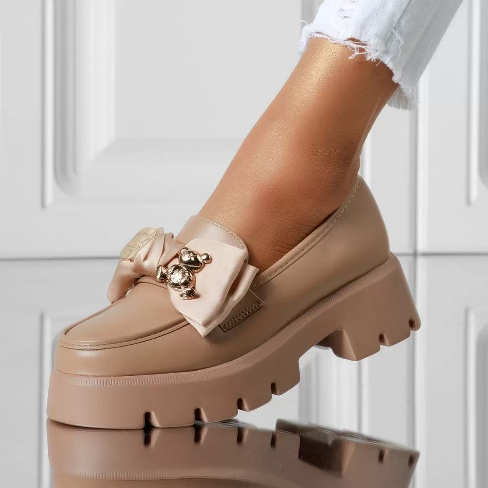 Pantofi Casual Dama Natalia Khaki #16431