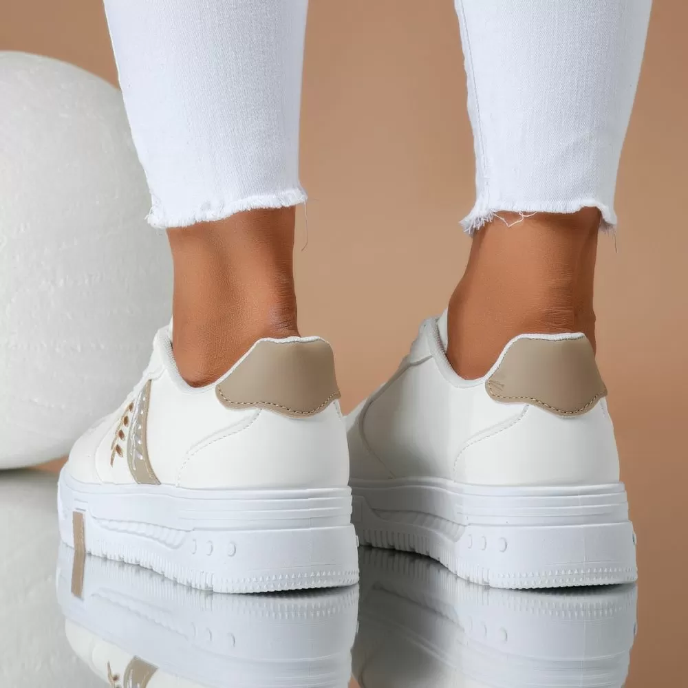 Adidasi Dama Lena Albi/Khaki #16595
