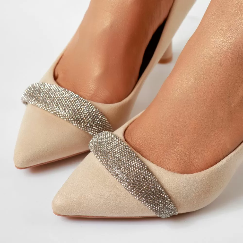 Pantofi Dama cu Toc Thea2 Bej #16666