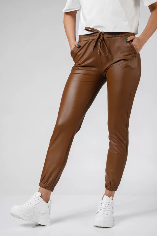 Pantaloni Piele Ecologica Vatuiti Joe Maro #A530