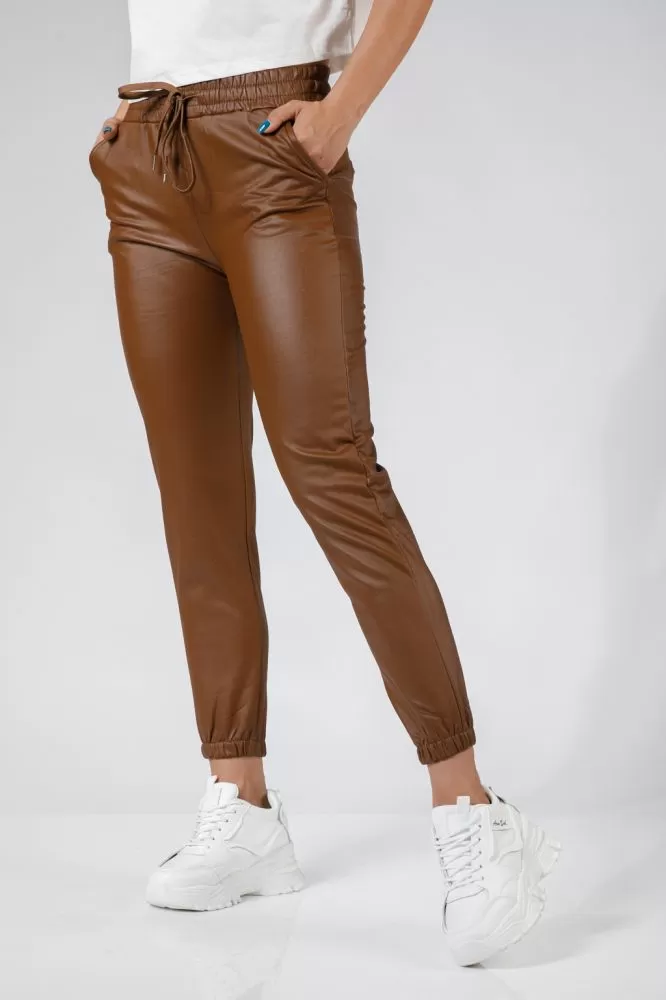Pantaloni Piele Ecologica Vatuiti Joe Maro #A530