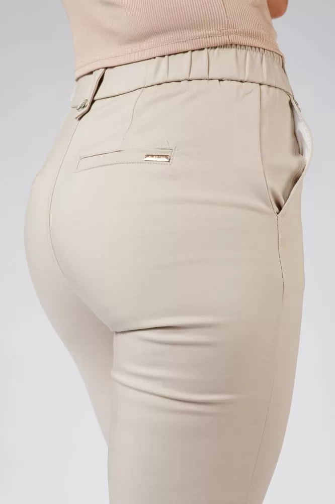 Pantaloni Casual Dama Lilith3 Bej #A547