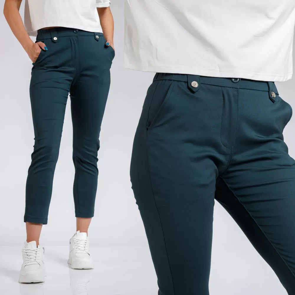 Pantaloni Casual Dama Lilith10 Verzi #A548