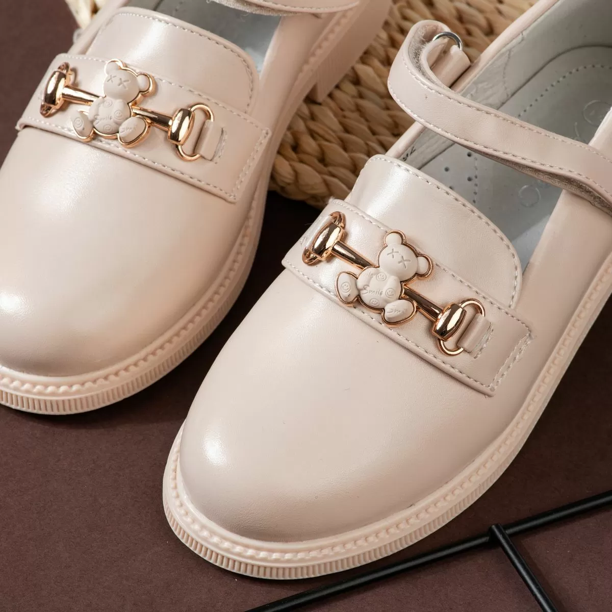 Pantofi Fete Lucy Bej #16803