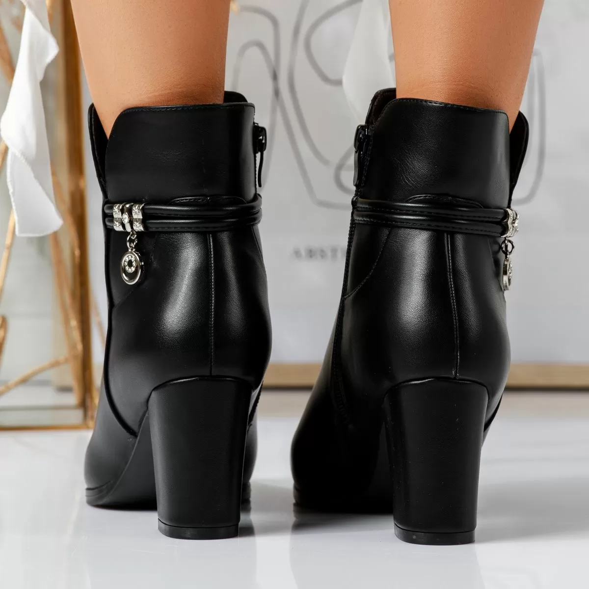 Botine Dama Rylee Negre #16847