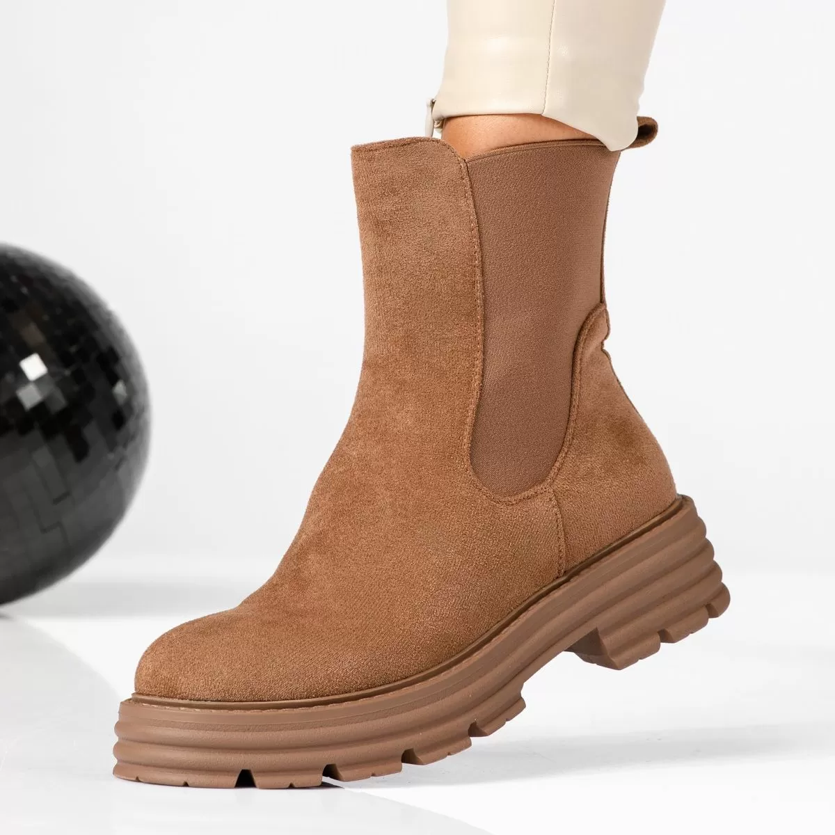 Ghete Dama îmblanite Lucia Khaki #16901