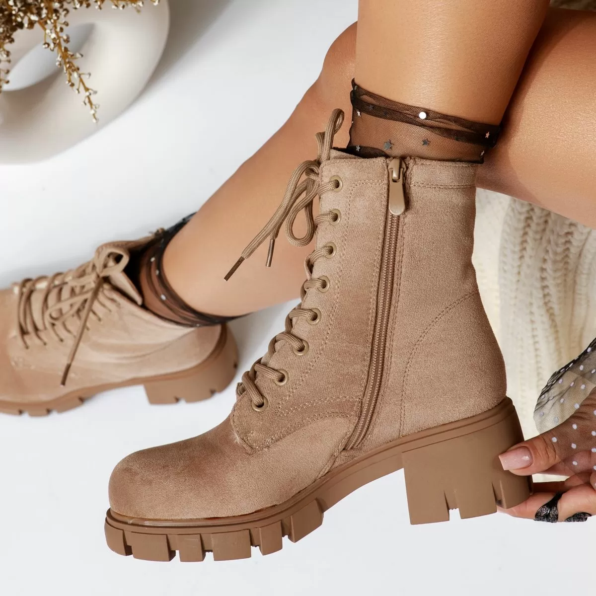 Ghete Dama Linda Khaki #16955